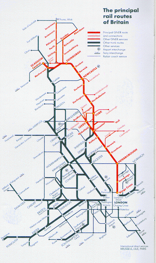 Principle Routes of British Rail