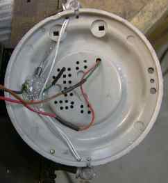photo of modified headlight wiring