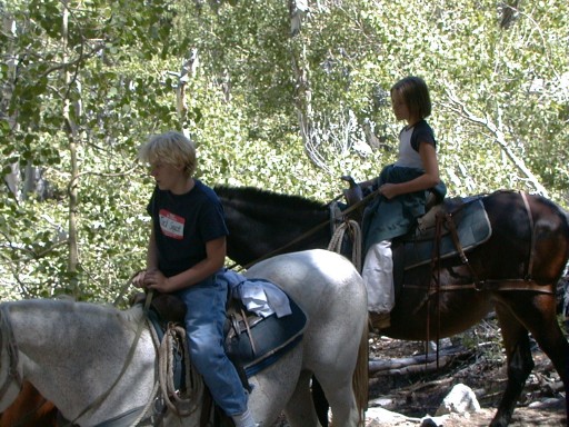 zack and brianna on horseback